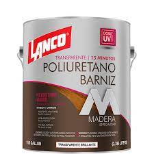 BARNIZ POLIURETANO 15MIN NATURAL 1/4GL LANCO