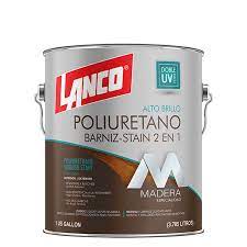 BARNIZ PU Y STAIN 2X1 ARCE 1/4GL LANCO